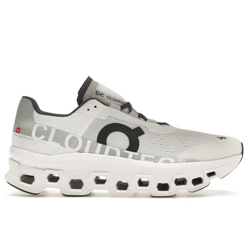 On Men's Running Cloudmonster All White Running Shoes, from StockX