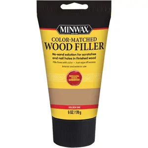 Minwax Color Matched Wood Filler Repair No Sanding Solution - Golden Oak - 6oz