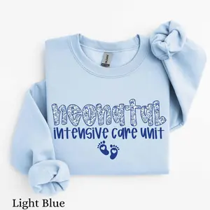 NICU Nurse T-SHIRT Sweatshirt, Toile Neonatal Intensive Care Unit tee, Personalized RN shirt, NICU tshirt, Nursing Student shirt Cotton Fabric
