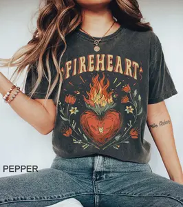 Comfort Colors® Vintage Fire-heart Shirt, To Whatever End t-shirt, SJM quotes, Throne of Glass t-shirt