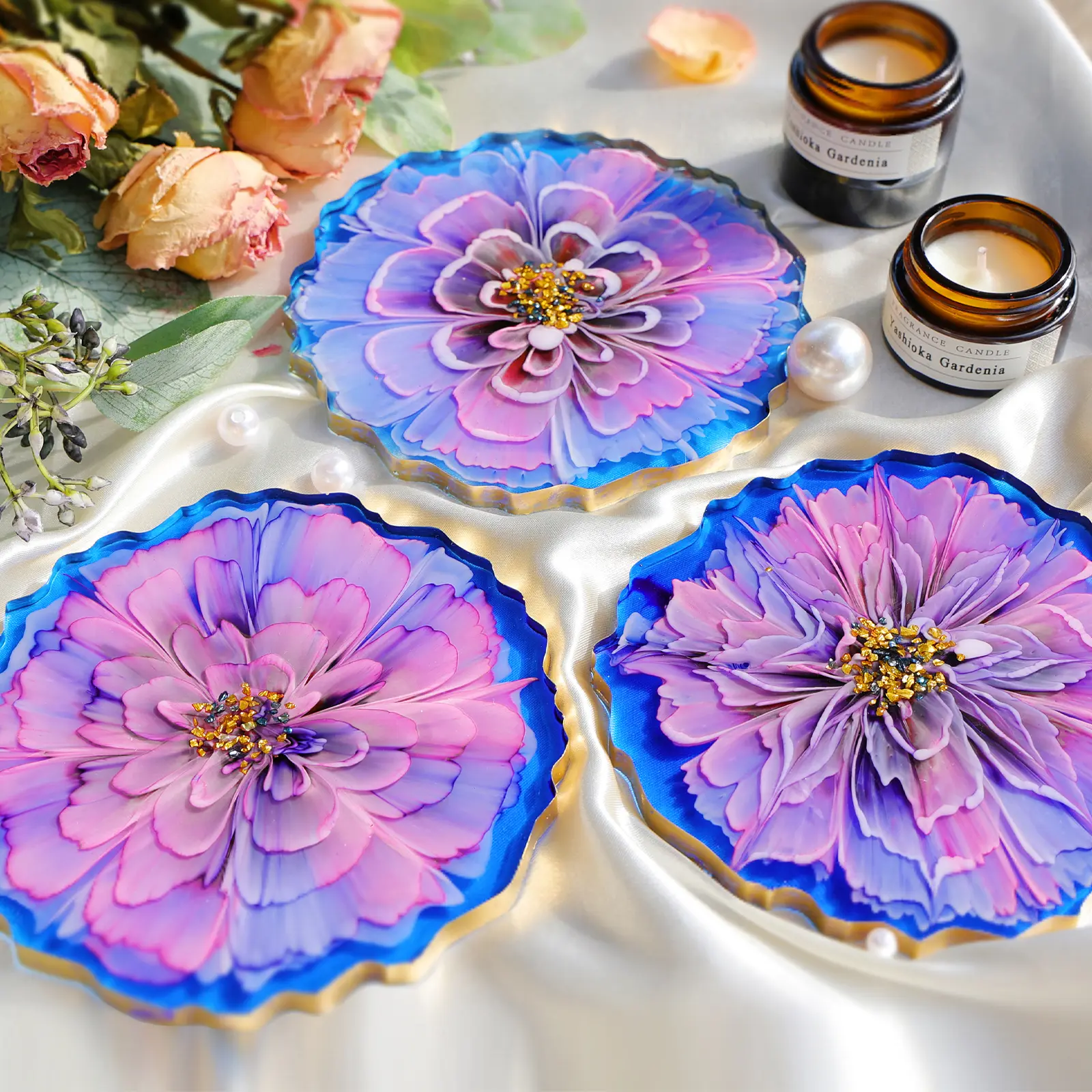 4 Count Geode Resin Coaster Molds, Druzy Silicone Agate Coaster Molds for Home, DIY Birthday Gift Crafts LET'S RESIN 4 Count Geode Resin Coaster Molds, Druzy Silicone Agate Coaster Molds for Home, DIY Birthday Gift Crafts LET'S RESIN