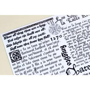 Medieval Text Transfer Stickers