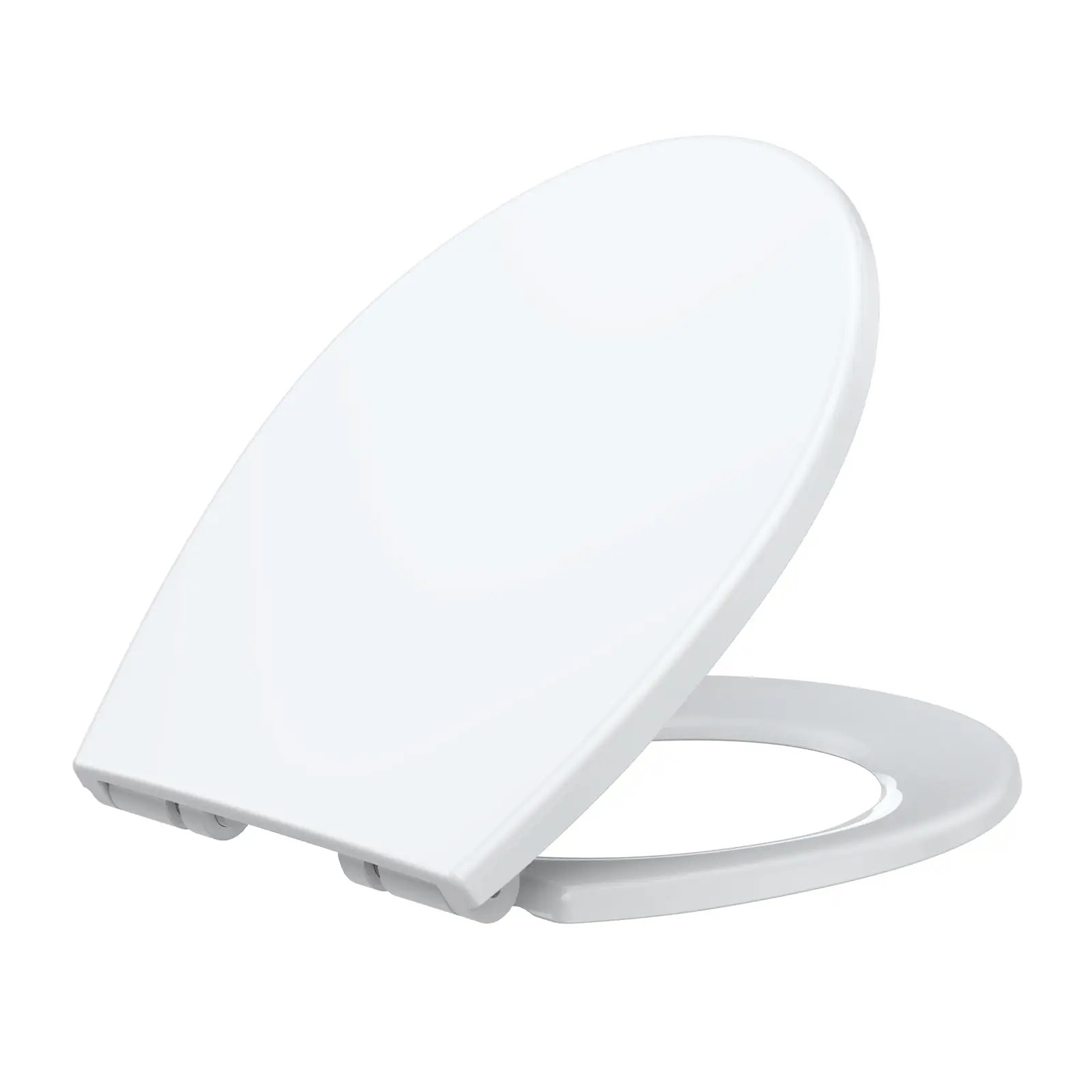 【GARVEE】Soft Close Toilet Seat for Elongated & Round Toilets - Quiet-Close Padded Seat with Quick-Attach Hardware, Grip-Tight Bumpers & Universal Fit - Replacement Toilet Lid with Built-In Potty Training Seat