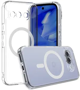 Nakedcellphone Transparent Series for Google Pixel 9A Phone Case, Clear Acrylic - Compatible with MagSafe