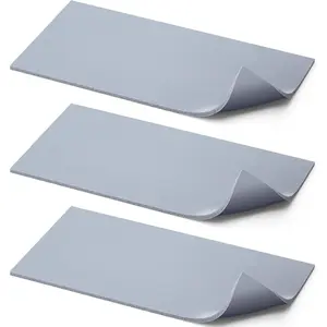 3 Pcs Silicone Heat Press Cover Pad 1/8" X 4" X 8" Foam Press Mat Accessories Double Sided Use for Hat HTV Transfer Vinyl DIY Small Business (Grey)