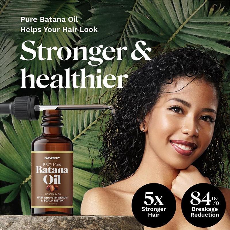 Batana Oil,Strong & Healthy Hair, Make Hair Longer Fuller Thicker, Organic Batana Oil with Rosemary,Organic Rosemary Oil Vitamin E Nourish Scalp,for All Hair Types,