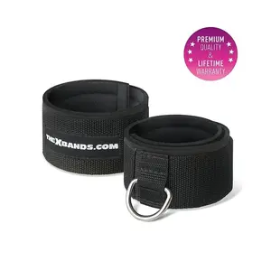 2 Neoprene padded Velcro ankle or wrist strap attachments. For cables machines or bands