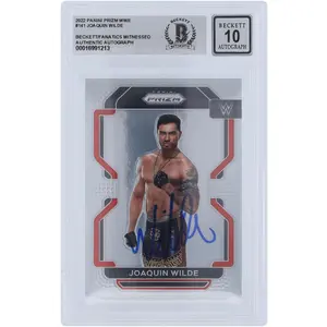 Joaquin Wilde WWE Autographed 2022 Panini Prizm #141 Beckett Fanatics Witnessed Authenticated 10 Card - Fanatics Authentic Certified