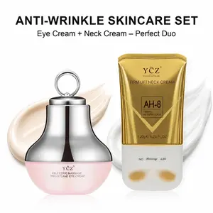 YCZ Neck & Eye Care Firming Set, Anti-Aging Revitalizing Skin Care Kit, Smooth Fine Lines Deep Hydrate, Eliminate Turkey Neck & Eye Wrinkles Gentle Daily Moisturizer