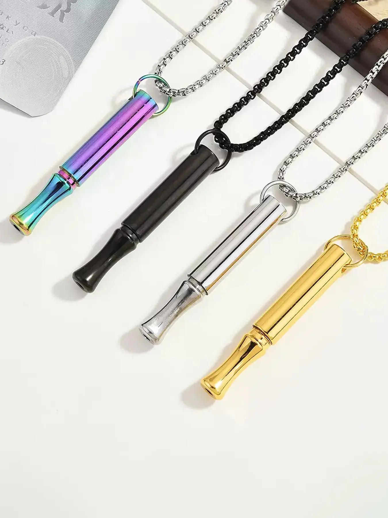 Anxiety Relief Necklace, Meditation Pendant, Stress Reduction Jewelry, Trendy Jewelry, Breath Easy Chain, Unisex Fashion Accessory, Statement Necklace, Stainless Steel Necklaces, Perfect for Couples & Friends
