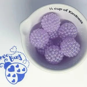 16 mm covered pearl acrylic beads great for crafting various beadable accessories like pens, wristlets cup, charms, keychains, etc.