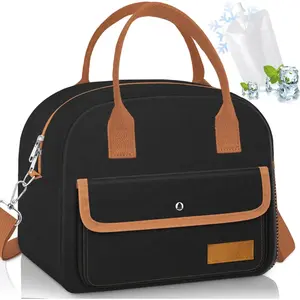 Cute & Roomy Adult Lunch Box for Women - Stylish Insulated Lunch Bag with Cooling Pack,  Strap, Multi-Pockets for Work, Picnic, and Travel (Standard Size)