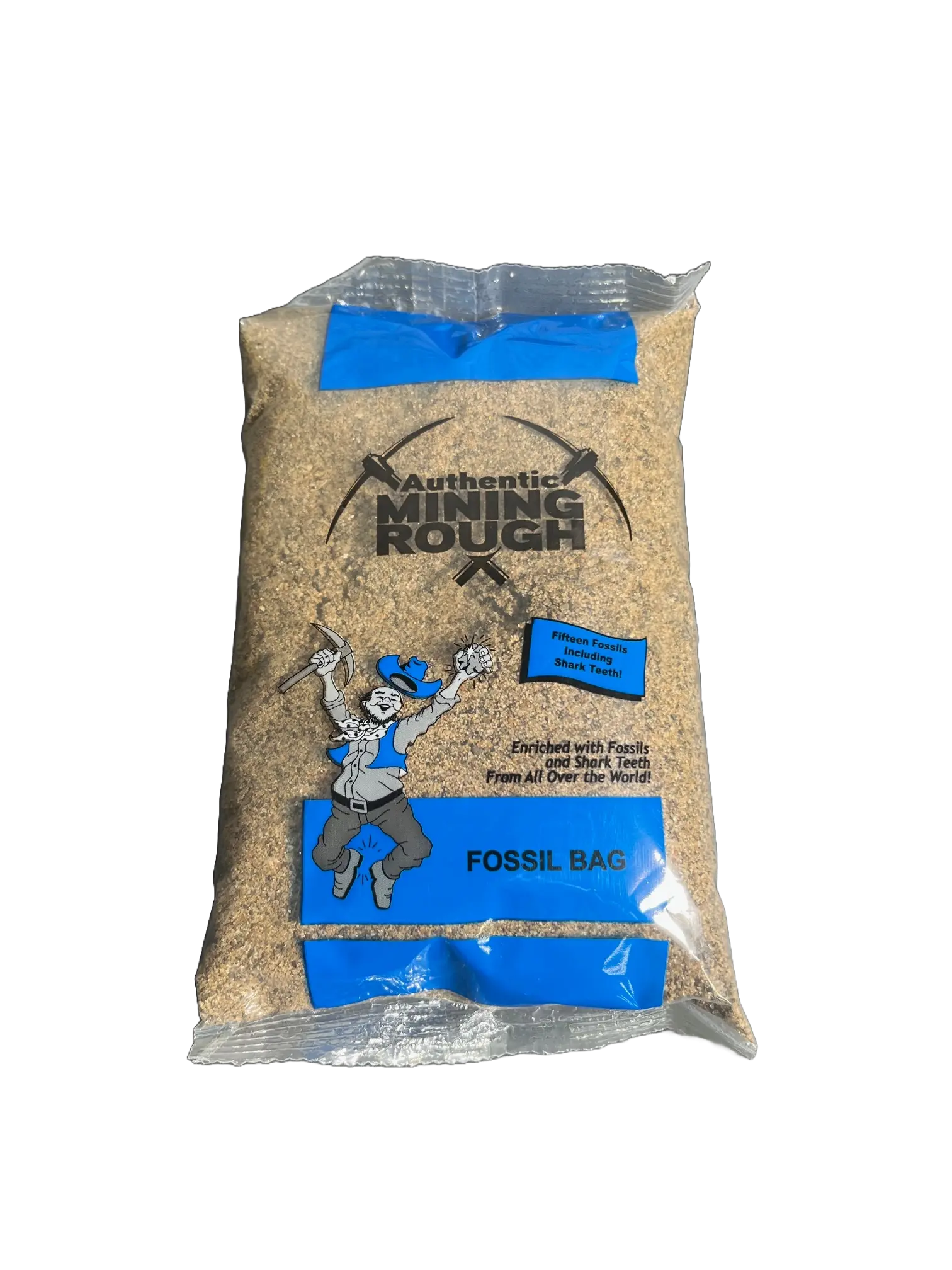 Blue Fossil Mining Kit with Sifter – Gemstone & Shark Teeth Dig Bag | Educational Discovery Activity Set for Kids & Collection Science Experiment Kit