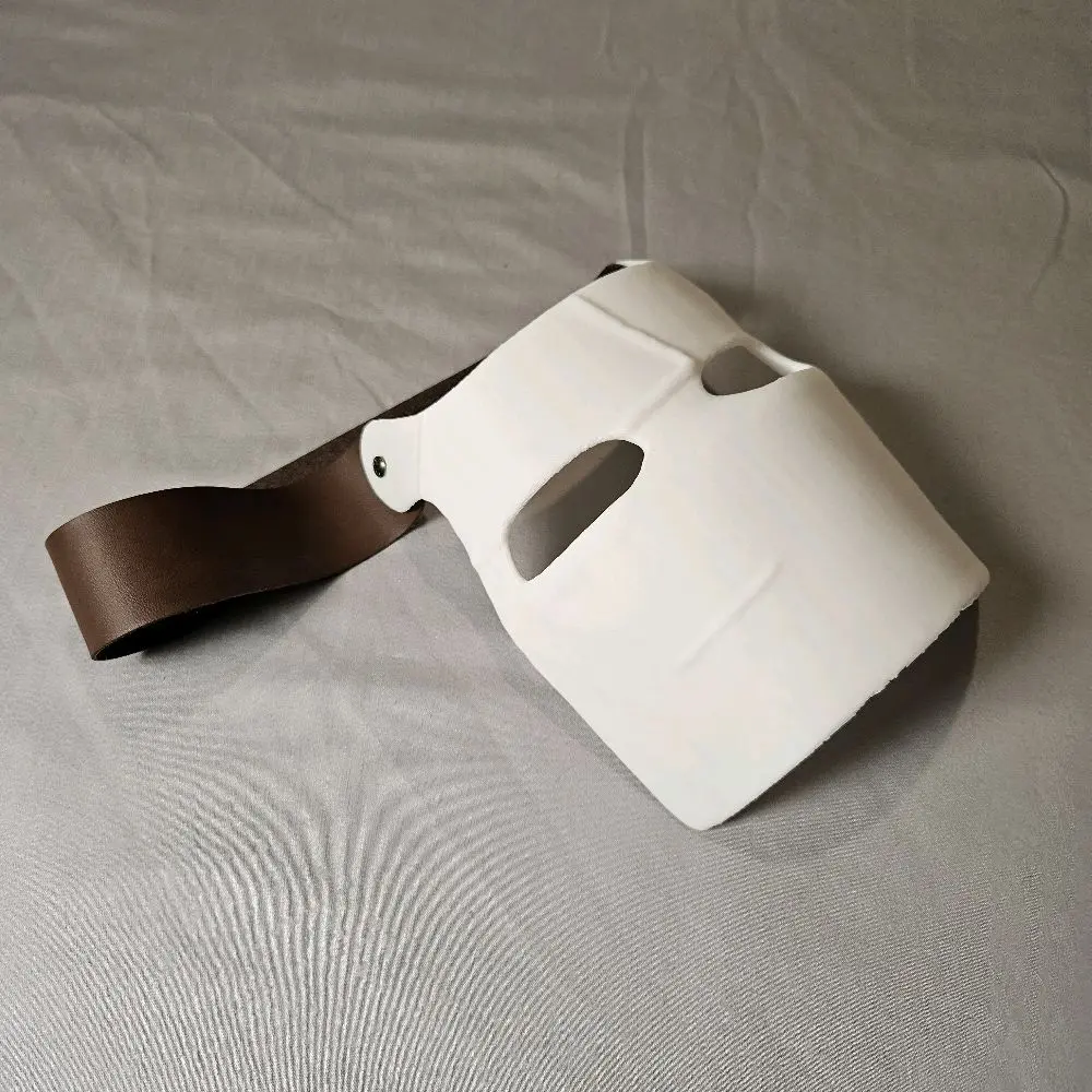 Rust Inspired Metal Facemask - 3D Printed with Leather Strap