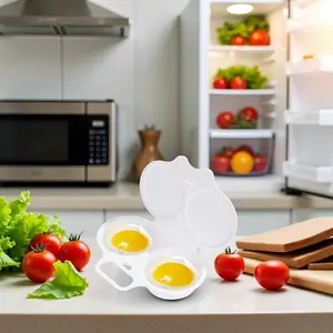 Food Grade Microwave Egg Steamer, Plastic Frying Pan for Eggs, Microwave Egg Cooker, Steam Egg Mold, Kitchen Gadget for Home Use