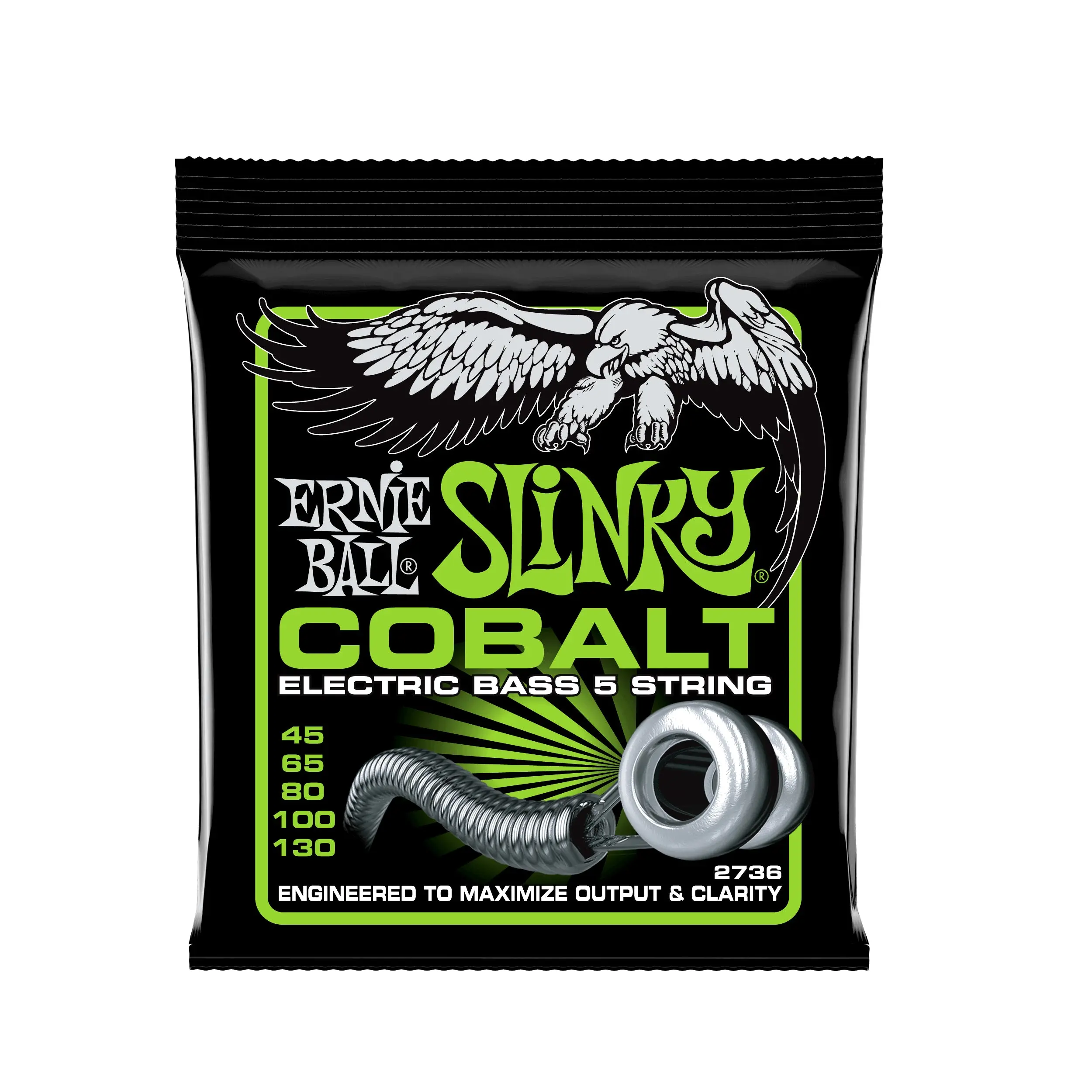 Ernie Ball Bass 5 Slinky Cobalt Electric Bass Strings - 45-130 Gauge Ernie Ball Bass 5 Slinky Cobalt Electric Bass Strings - 45-130 Gauge