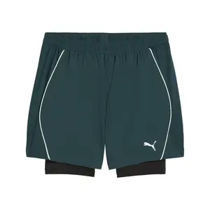 PUMA Mens Run Velocity 2-In-1 Shorts Running Casual Bottoms  - Green