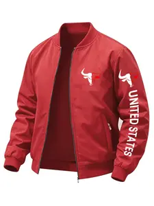 Men's Bestselling Jacket, Inspirational Faith Zipper Outerwear, Casual Street Style Daily Wear Coat, Trendy Men's Clothing