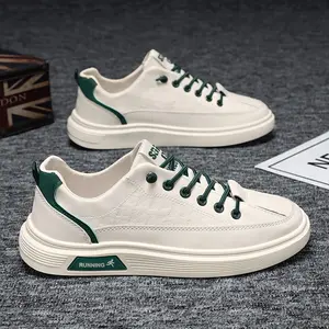 [Classic Sneakers] Comfortable Men's Classic Low Top Sneakers |   Casual Sports Street Style, Solid Color Graphic, All-Season Lace-Up Flat Durable Shoes, Faux Upper & Inner, PVC Sole, Cloth Insole, Round Toe - Hiking & Daily Wear