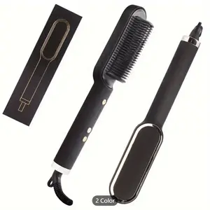 Hair Straightener And Curler 2-in-1, Negative Ion Fluffy Hair Curler, Multi-Temp Volumizing Styling Comb, Gifts For Women, Gift Heatless Curling Iron Quick Natural Curling wavytalk thermal blowout diffuser curly hair hair styling tools  curling irons