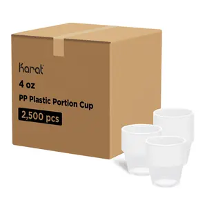 [2,500 ct] 4 oz PP Plastic Portion Cups, Clear