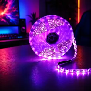 50 ft Smart Bluetooth LED Light Strip Kit - Flexible Multicolor USB-Controlled Strips, LED Lights for Bedroom, TV Backlighting