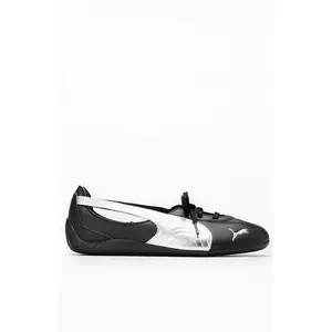 Puma Women's Women's Black and Silver Speedcat Ballet Nova Sneakers