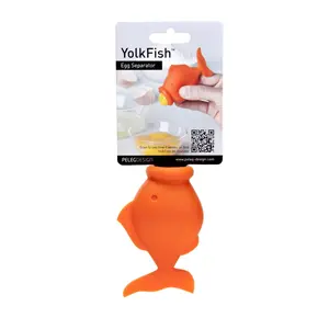 Peleg Design Egg Separator for Raw Eggs – Silicone Egg Yolk and White Separator – Cute Kitchen Gadget for Cooking/Baking (Fish, Pig, Frog Variations)