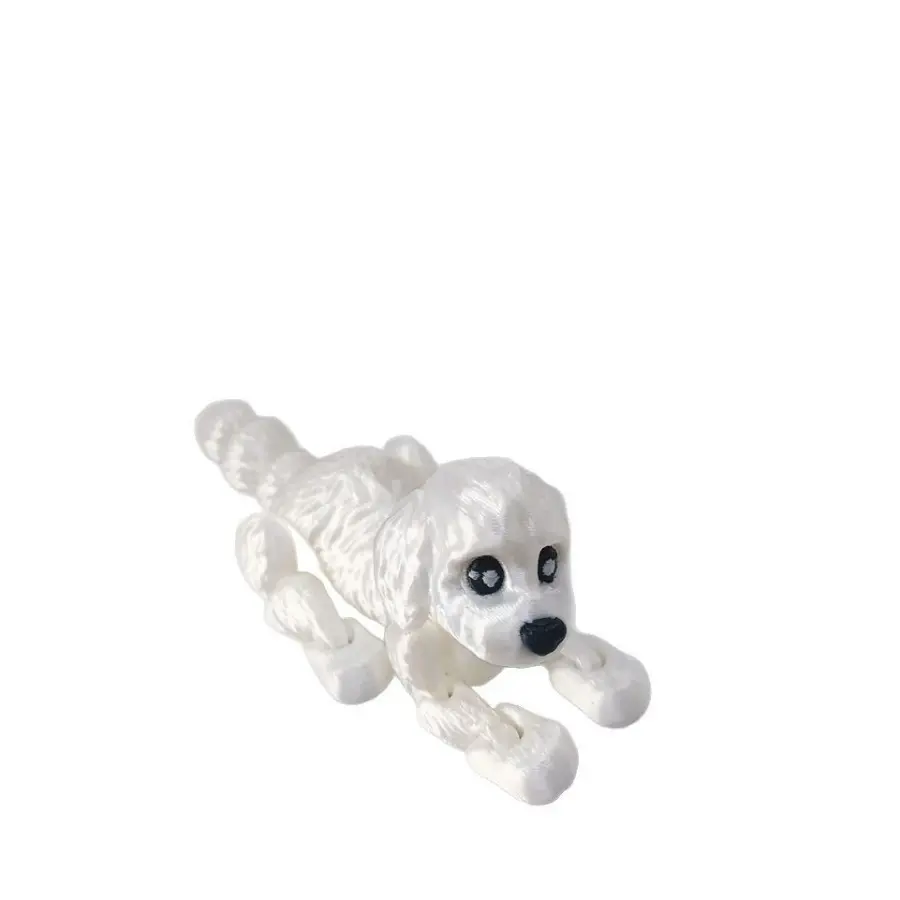 Poodle Statue - Articular Flexible Animal Statue Suitable for Office Desk Decoration and TV Cabinet Ornaments Dark Brown