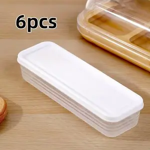 6 Transparent Onion Storage Boxes, Refrigerator Replacement Organizer, Fresh Vegetable Containers, Space Saving Plastic Box
