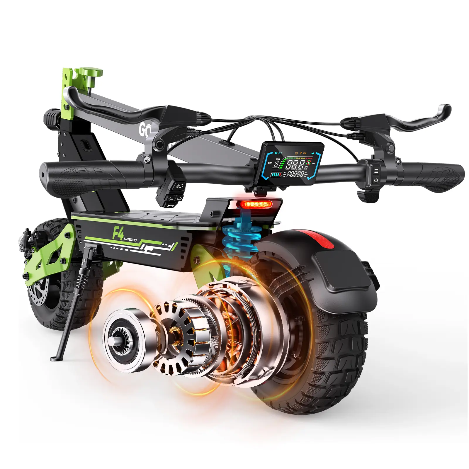 Adult 1000W Peak Electric Commuter Scooter, 20 MPH Foldable Scooter with 48V 15.6Ah Battery, 25-34 mi Range, Front & Rear Suspension