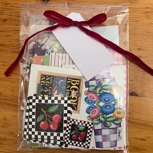 Mary Engelbreit Inspired Junk Journal Kit | Cherry Cottage Ephemera Bundle | Cozy Kitchen Paper Pack | Scrapbook & Journal Supplies