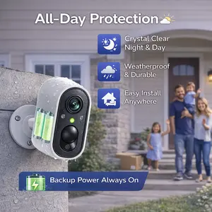 【TIME-LIMIET SALES】SENTKENG-Home WiFi 2K Security Camera – Indoor/Outdoor, 360° PTZ, Motion Alerts, Night Vision, Two-Way Audio, App Monitoring Phone Water Proof Wireless pir sensor wall unlimited data plan waterproof design