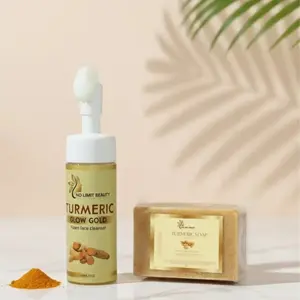 Face Cleanser and Turmeric Soap Skincare Set with Natural Ingredients 120ml