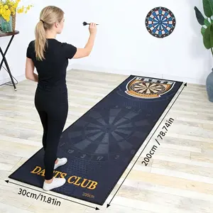 Dart pad | Black, EVA material, universal size, non slip and durable, with distance markings, perfect for bars, homes, clubs, entertainment and relaxation