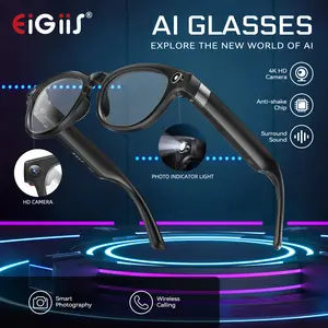 AI Smart Camera Glasses: HD 1080P Video Recording and Photo Taking, Translation, Assistant Conversation, Suitable for Outdoor and Indoor, Cycling, Hiking Travel Gifts for Women Men