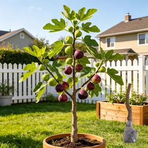Fig Tree Live Plant for Outdoor Garden & Patio | Sweet Fruit Fig Sapling, Easy Care Potted Fruit Tree for Backyard, Balcony & Home Growing
