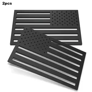 Flag Pattern Design Car Sticker Kit, Creative 3D Hollow-out Design Car Body Decal, Universal Decorative Sticker for Car Body & Window, Car Exterior Accessories