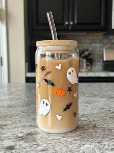 Cute Spooky    fall glass