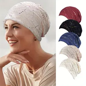5 Pieces Spring/ Summer Women's Slouchy Beanie, Soft Breathable Cap, Versatile Slouchy Skull Cap