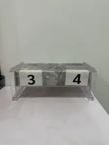 Acrylic Table Number Double Sided Sign Stand, Wedding Restaurant Cafe Bar Supply Table Card Seat Card