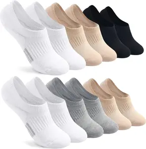 6-12Pairs/ Pack No Show Socks Women'S Cushioned Low Cut Athletic Hidden Liner for Sneakers Ankle Invisible Running Socks
