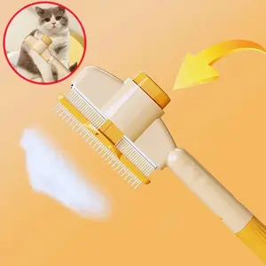 One-Click Self-Cleaning Cat Brush,  Dog Comb, Pet Hair Remover, Dog Brush, Massage Grooming Tool, for Loose Undercoat Fur, Shedding Season Essential, Pet Supplies