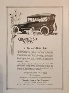 Original 1916 Chandler Six Car Advertisement