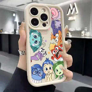 Cartoon Inside Out 2 cartoon cute Phone Case Suitable for iPhone 17 16e 16 15 14 13 12 11 Mini Pro Max Air X XR XSMAX 8 7 Plus Anti Fall Soft TPU Back Cover