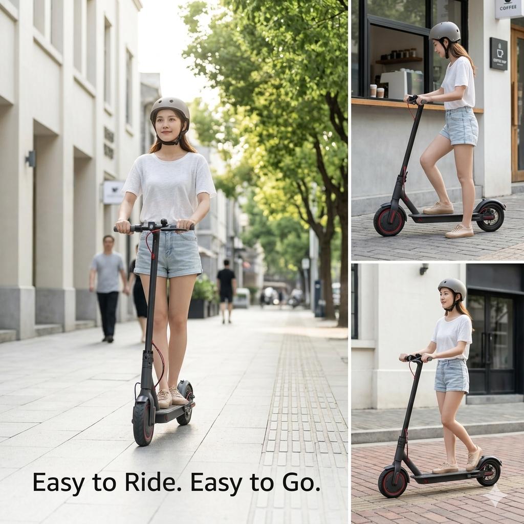 500W Powerful Electric Scooter,22MPH Speed,22 Miles Range,Dual Suspension,Double Brake,10" Smart Electric Scooter,Daily Commute