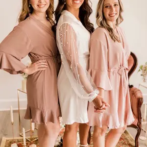 Bridesmaid Robes, Ruffle Robe, Bridal Robe, Bridal Party Robes, Bridesmaid Robe, Robes, Personalized Robe, Bridesmaid Gifts