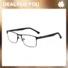ZENOTTIC Carbon Fiber Anti Blue Light Glasses,Unisex Alloy Frame with Spring Hinge,Durable High-Quality Comfortable for Big Heads, Gaming Office Use Business Style Eyewear
