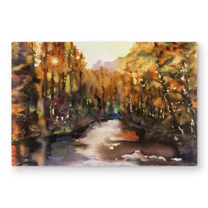 Begin Home Decor C1MP2030DVLQI3 20 x 30 in. Merced River Wall Art - Illustrative Bathroom Metal Print