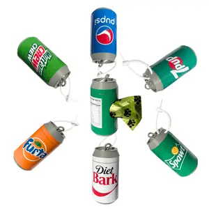 Sustainable Soda Dog Waste Bag Dispenser - Made from PLA, Includes Extra Clip for Leash Attachment, Fits Standard Waste Bag Roll